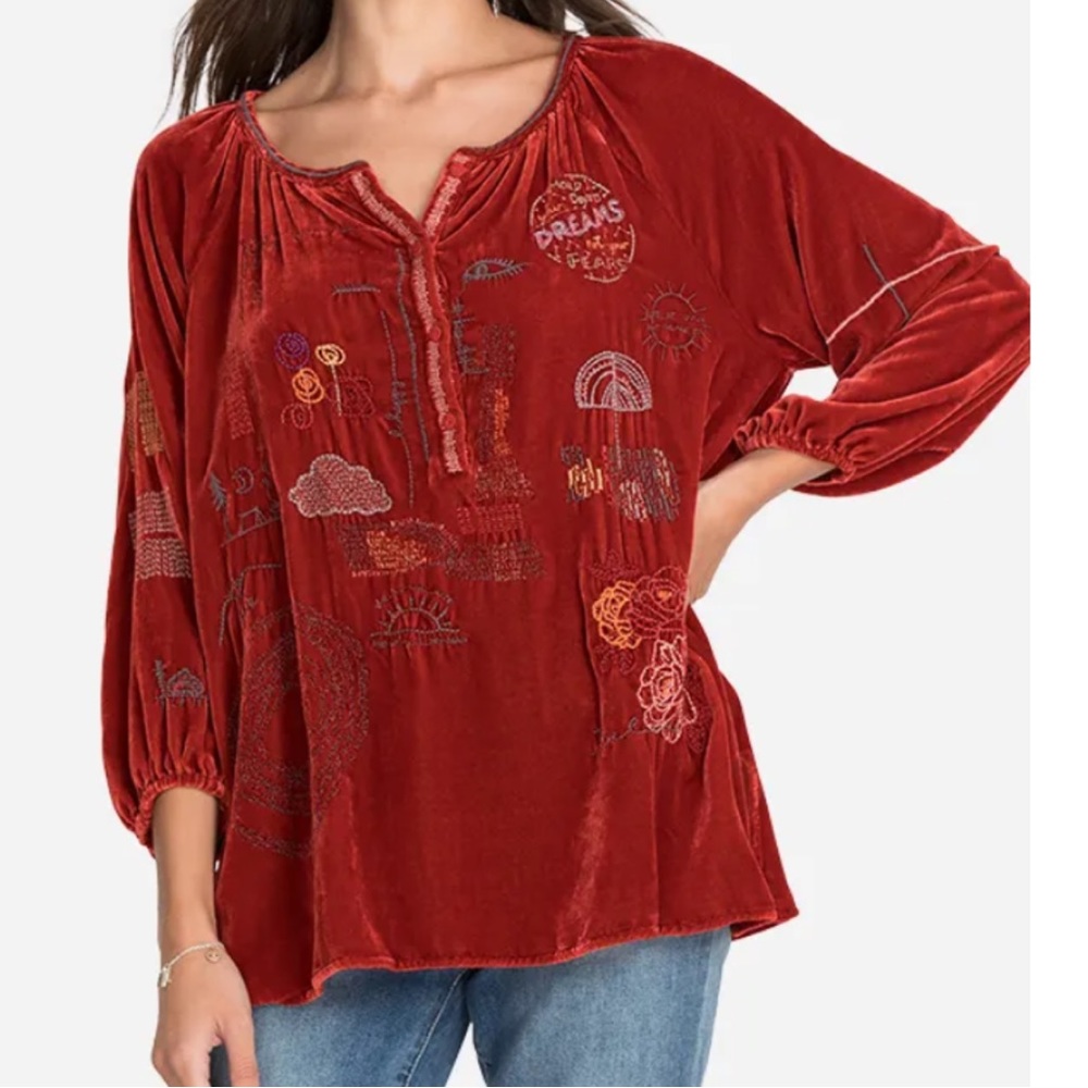 NWT JOHNNY WAS BIYA Zuri blouse xxs $335